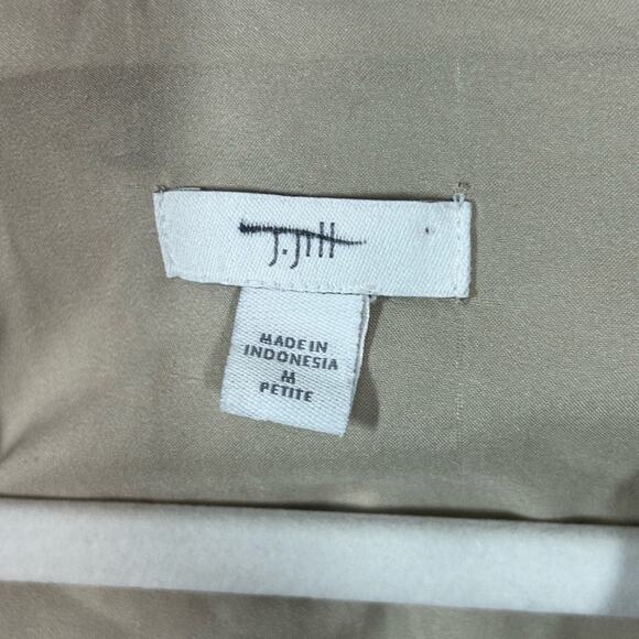 J.Jill Linen Chore Jacket Medium Petite | Lightweight Tan Beige Business Casual - Picture 8 of 13